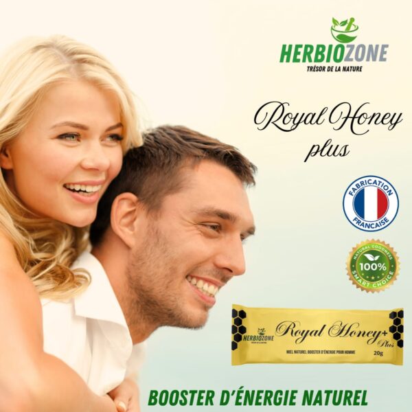 Miel Royal Booster Naturel Puissant pour Homme Fabriqué en France 20g X 5 – Image 2