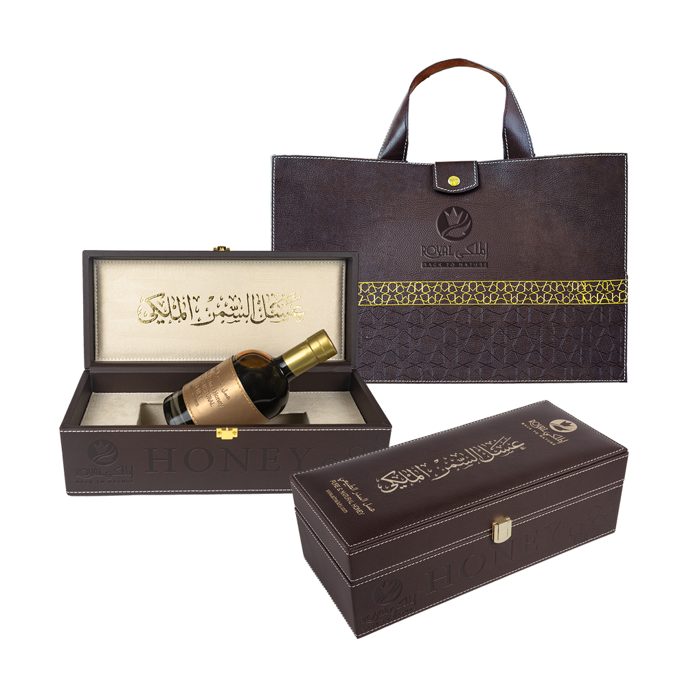 *Miel Samar des Émirats avec coffret en cuir – 550 g – Cadeau de luxe – Image 7