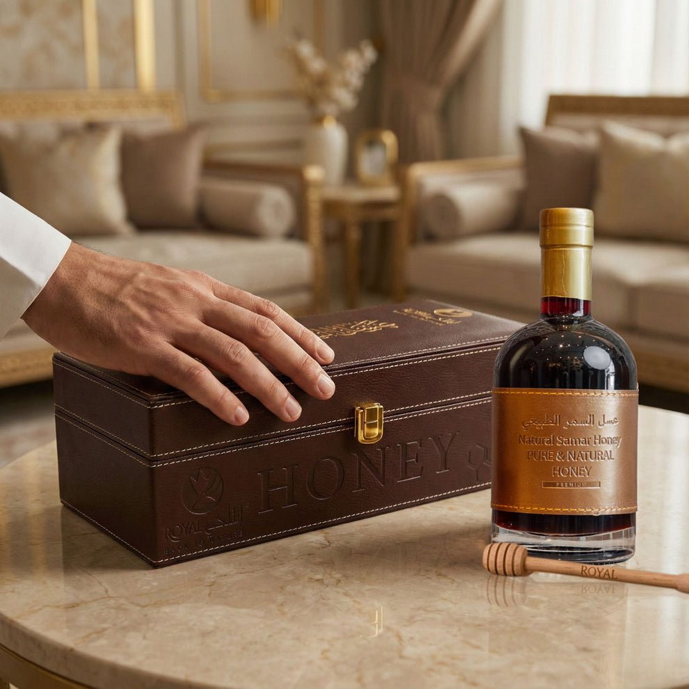 *Miel Samar des Émirats avec coffret en cuir – 550 g – Cadeau de luxe – Image 5