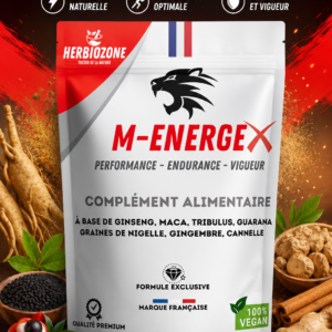 M-ENERGEX – Complément Alimentaire Naturel Énergie, Vitalité & Performance | Herbiozone 60 gélules