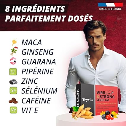 Formule pour Homme actifs | 60 Gélules | Avec Ginseng -MACA- Guarana - Zinc – Image 3